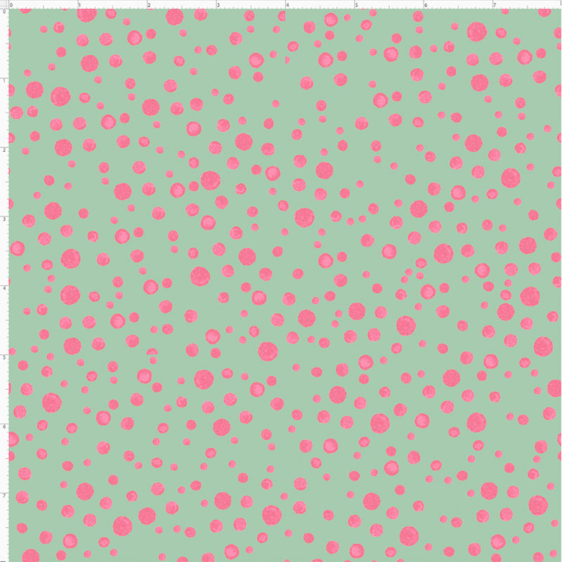 Loralie Designs Balloon Dots White / Pink Fabric Yard
