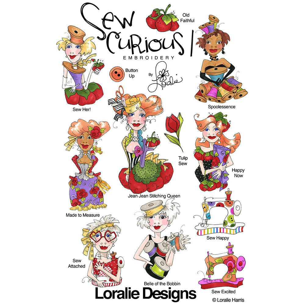 Loralie Designs Sew Curious! 1 Embroidery Machine Design Collection