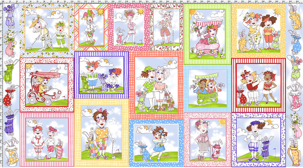 You Golf Girl! Fabric - golf fabric designs by Loralie Harris