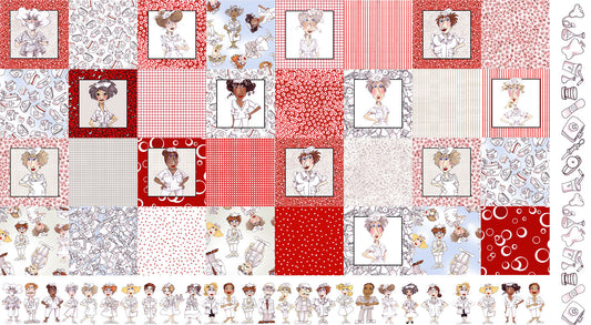 Medley Nifty Nurses Fabric Panel