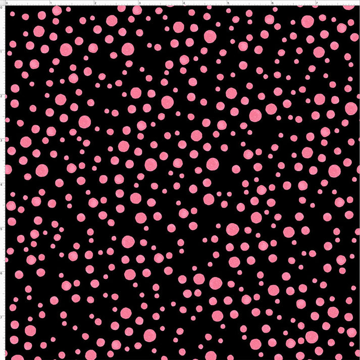 Balloon Dots Black / Pink Fabric - black dot fabrics – Loralie Designs