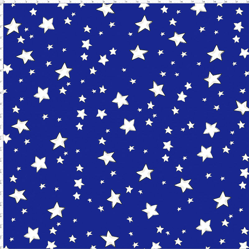 My Stars Blue Fabric - blue star fabrics – Loralie Designs