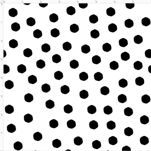 Jumbo Dots White / Black Fabric - black and white dot fabric – Loralie ...