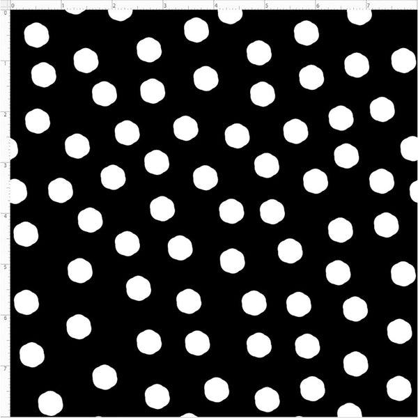 Jumbo Dots Black / White Fabric - black dot fabric – Loralie Designs