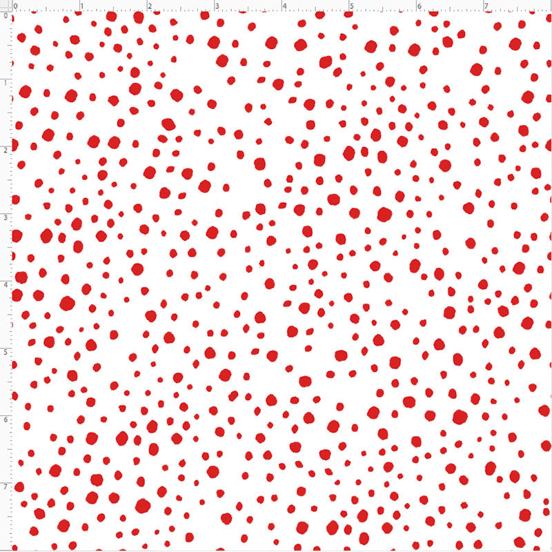 Pepper Dots White / Red Fabric