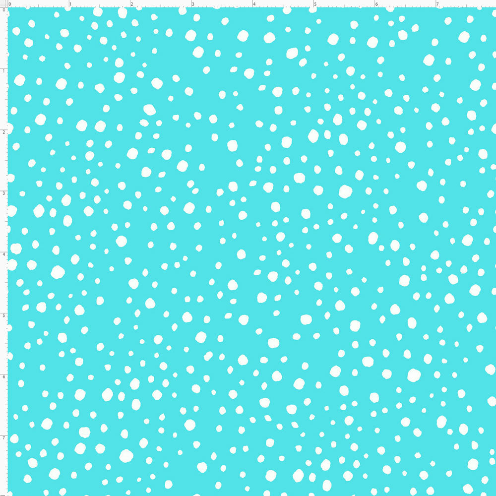 Pepper Dots Turquoise / White Fabric