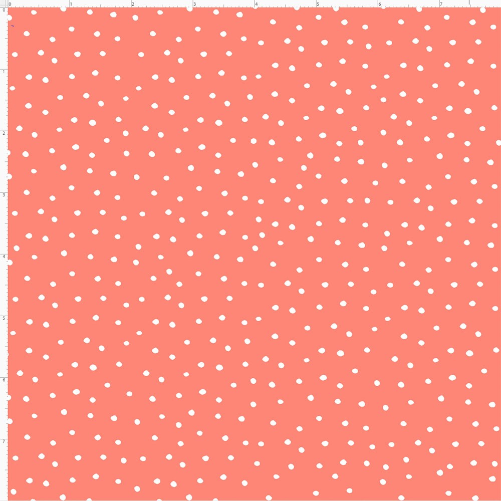 Dinky Dots Orange / White Fabric