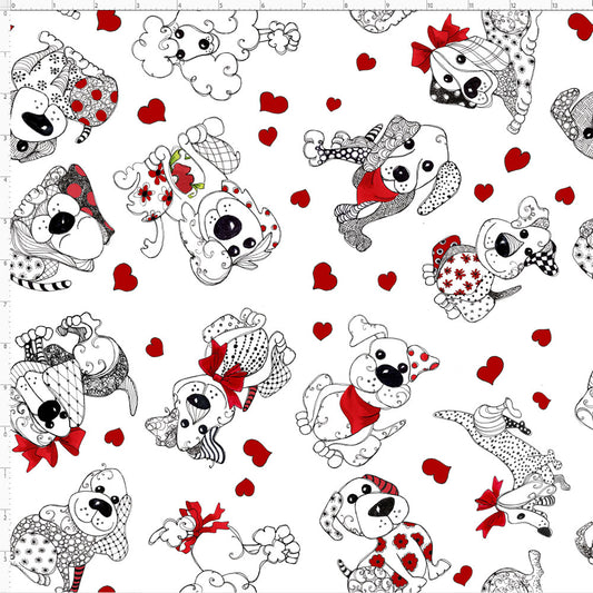 Puppy Toss Fabric