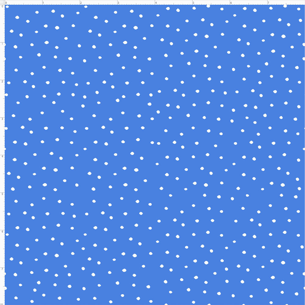 Dinky Dots Medium Blue / White Fabric