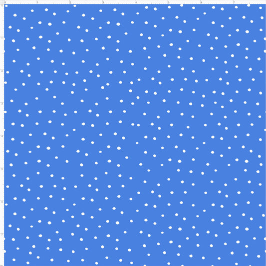 Dinky Dots Medium Blue / White Fabric