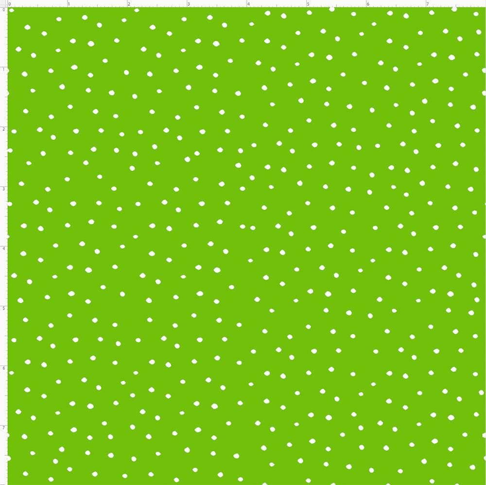 Dinky Dots Spring Green / White Fabric