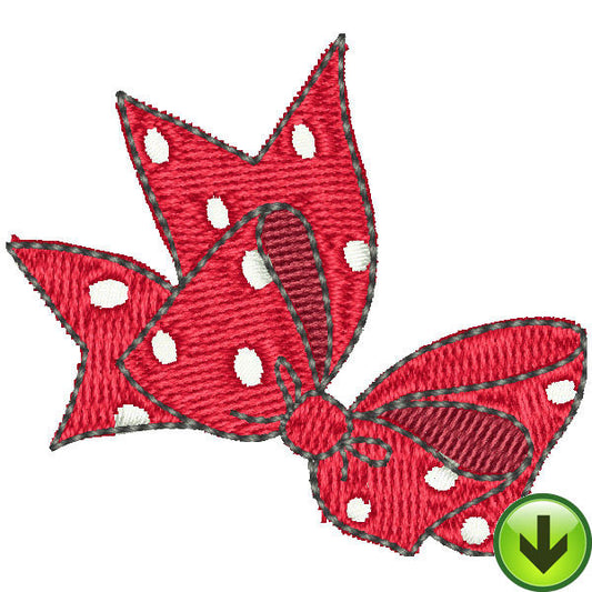 Serious Shopper Bow Embroidery Design | DOWNLOAD