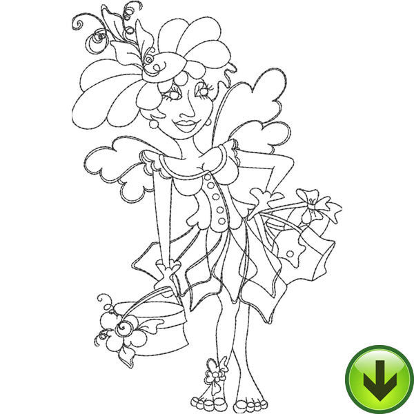 Millinery Fairy Embroidery Design | DOWNLOAD - Embroidery Designs ...